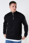 ONLY & SONS ONSOXLEY REG 1/4 ZIP HIGHNECK SWEAT Black