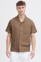 Solid Allan Cuba Linen Shirt Shitake