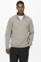 ONLY & SONS Ceres Half Zip Sweat Silver Lining
