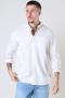 Allan China Linen Shirt Off White